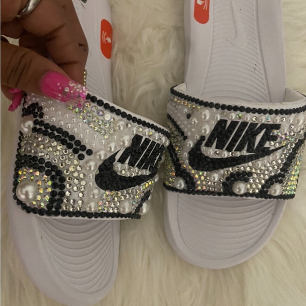 Customize Bling Nike Slides
